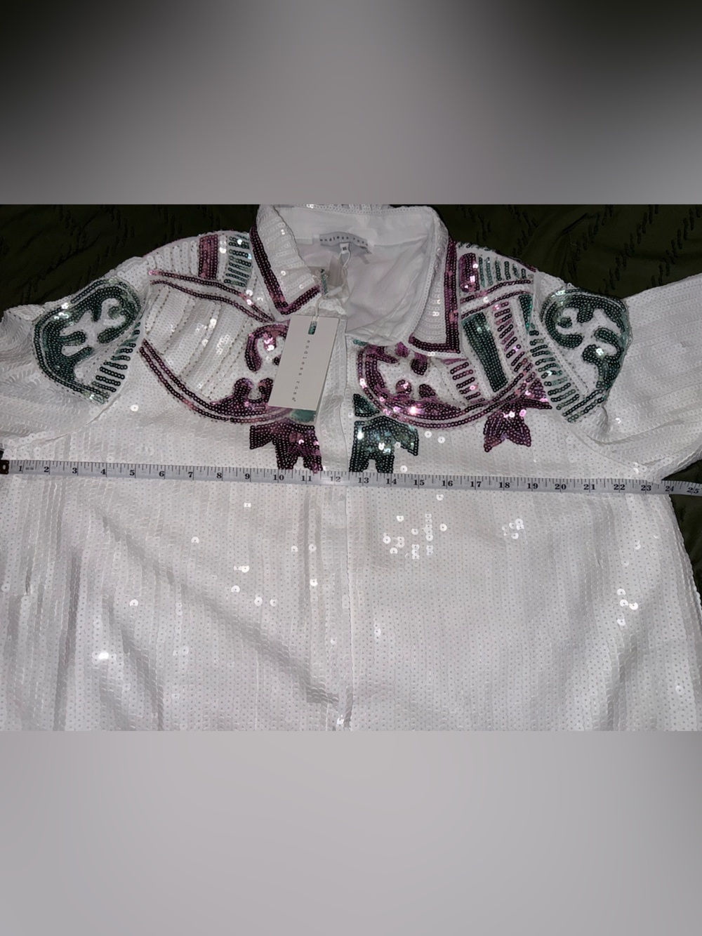 NWT ✨ Endless Rose By Antropologie White Sequins - Picture 2 of 6
